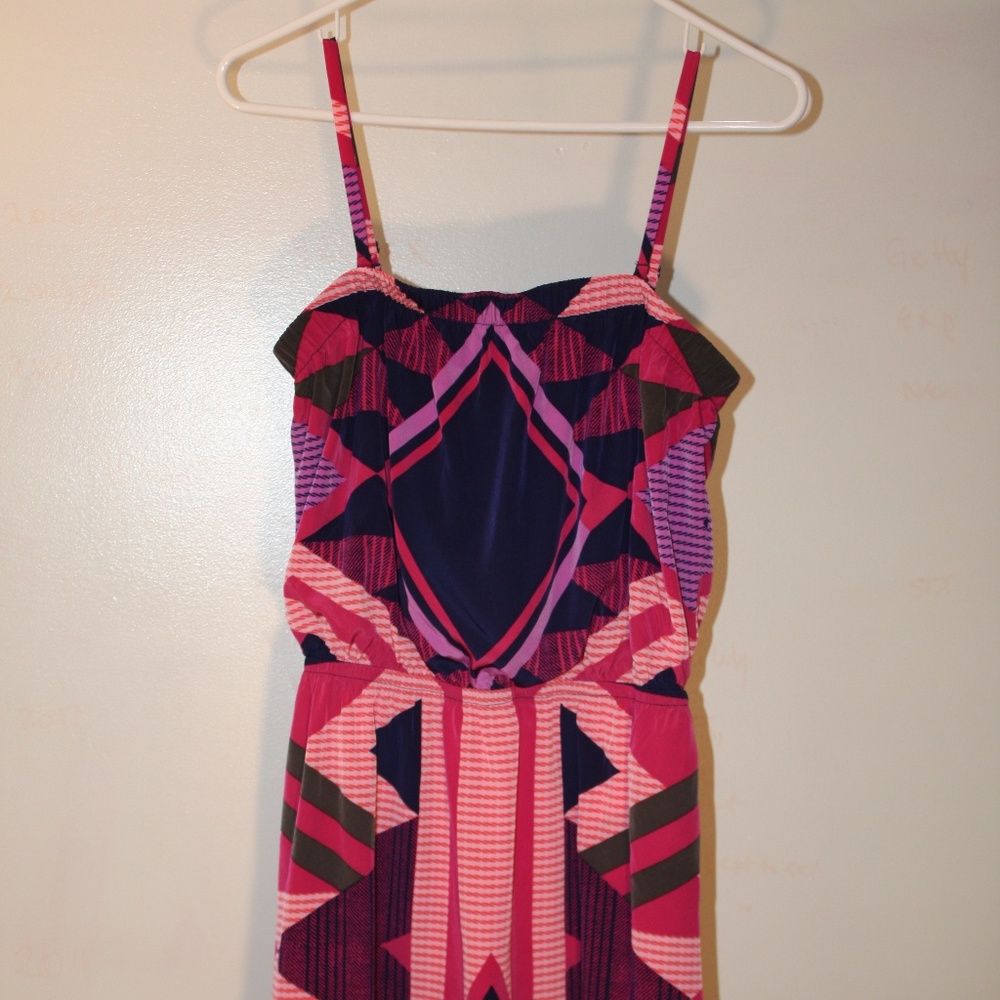 Geometric Spaghetti Strapped Dress from Express